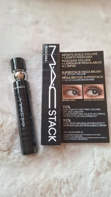 Mac Stack Mascara Black 12ml Infinite Build Volume Length Superstack mega Brush - Bild 1 von 2