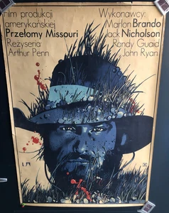 RARE AFFICHE POLONAISE 70's de WALDEMAR SWIERZY " MISSOURI BREAKS " ARTHUR PENN - Foto 1 di 1