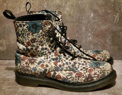 Dr. Martens Page Wanderlust Canvas Floral Boots Women's Size 11...Fast Shipping! - Image 1 of 4
