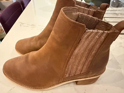 Reef Voyage Marrón Gamuza Cuero Chelsea Tacón al Tobillo Botas Mujer’s Talla 7.5 M Foto 1 de 4