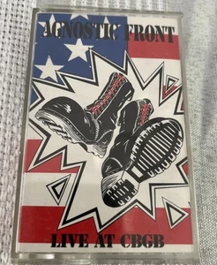 AGNOSTIC FRONT “LIVE AT CBGB” ORIGINAL 1989 CASSETTE TAPE HARDCORE NYHC MADBALL - Picture 1 of 3