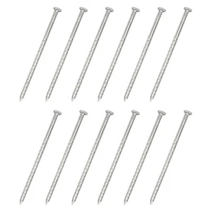 20Pcs Fence Deck Nails, 5 Inch 304 Stainless Steel Spiral Deck Nail, Silver - Picture 1 of 6