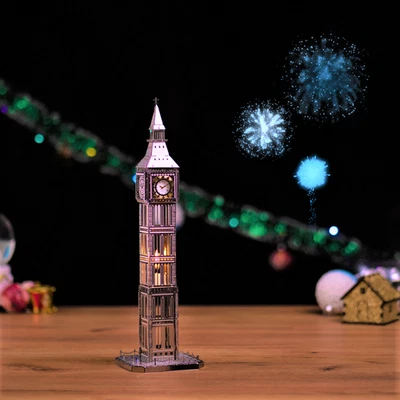 Metal Time The Great Bell Clock Tower Steel 3D Model Big Ben Construction Set - Image 1 of 4