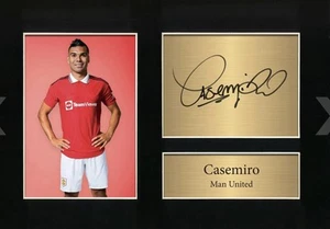Casemiro Man United Autogramm Spieler Foto signiert A4 gedruckt Memorabilia - Bild 1 von 2