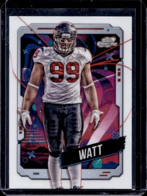 2024 Topps Cosmic Chrome J.J. Watt refractor de agujero blanco #39 Texans Foto 1 de 2