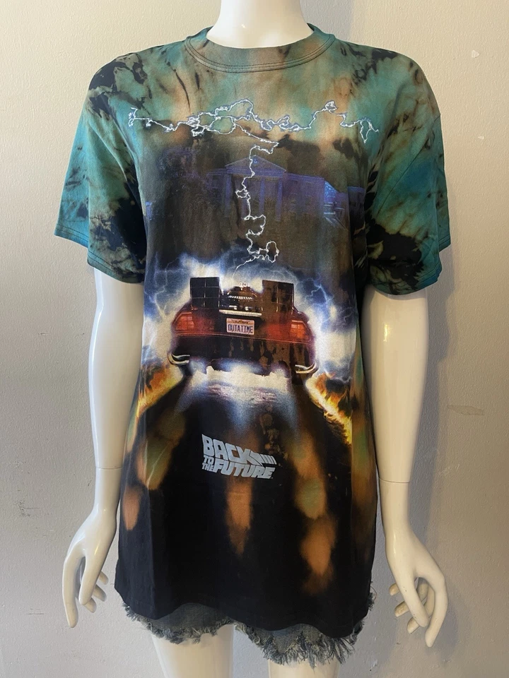 Футболка Back To The Future 'Outatime' Custom Tye-dye. Унисекс большой - Изображение 1 из 4