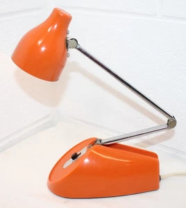 Vintage MCM Orange Hamilton Industries HC-18 Table Desk Bedside Lamp WORKS!! - Picture 1 of 23