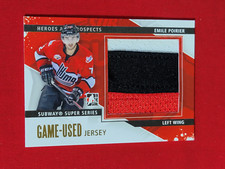 2013-14 ITG Heroes and Prospects Emile Poirier /10 Subway Game-Used GOLD #SSM-07