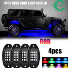 4pods LED Rock Neon Lights Underbody Wireless APP Music Offroad ATV Lamp RGB