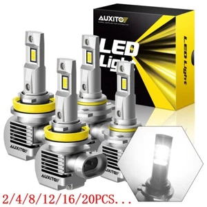 AUXITO 9005+H11 Set Combo LED Headlight Kits High/Low Beam Bulbs White 2/4/8X - Picture 1 of 19