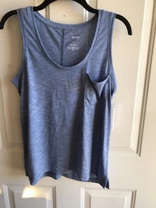 NWT Womens Small Sonoma echa de menos la parte superior sin mangas azul con el bolsillo delantero - Imagen 1 de 3