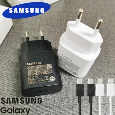 Genuine 25W Schnell Ladegerät passt für Samsung Galaxy S24 S25 USB C Ladekabel