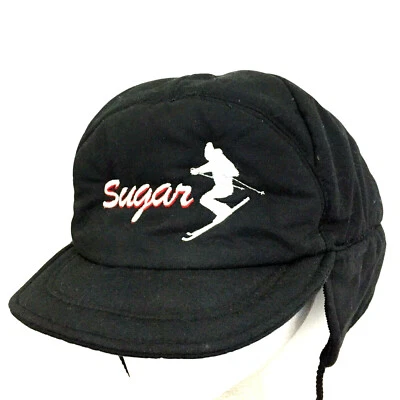 De colección Sugar Mountain Esquí Oreja Solapa Sombrero Resort Vacaciones Invierno Clima Panel Gorra Foto 1 de 4