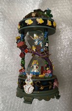 DISNEY Alice in Wonderland 25th Anniversary Snowglobe Music Box RARE