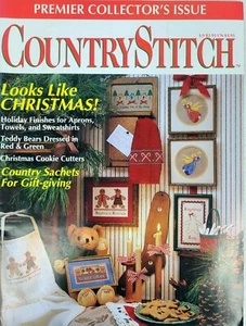 VTG (1990) Country Stitch Magazine Cross-Stitch Premier Issue 24 Projects - Picture 1 of 9