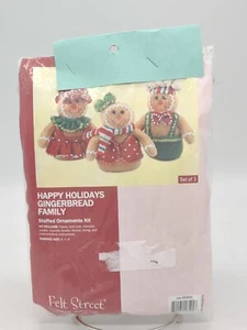 Fieltro Calle Felices Fiestas Pan de Jengibre Familia Relleno Adornos Fieltro Kit Nuevo en Paquete NUEVO - Imagen 1 de 3
