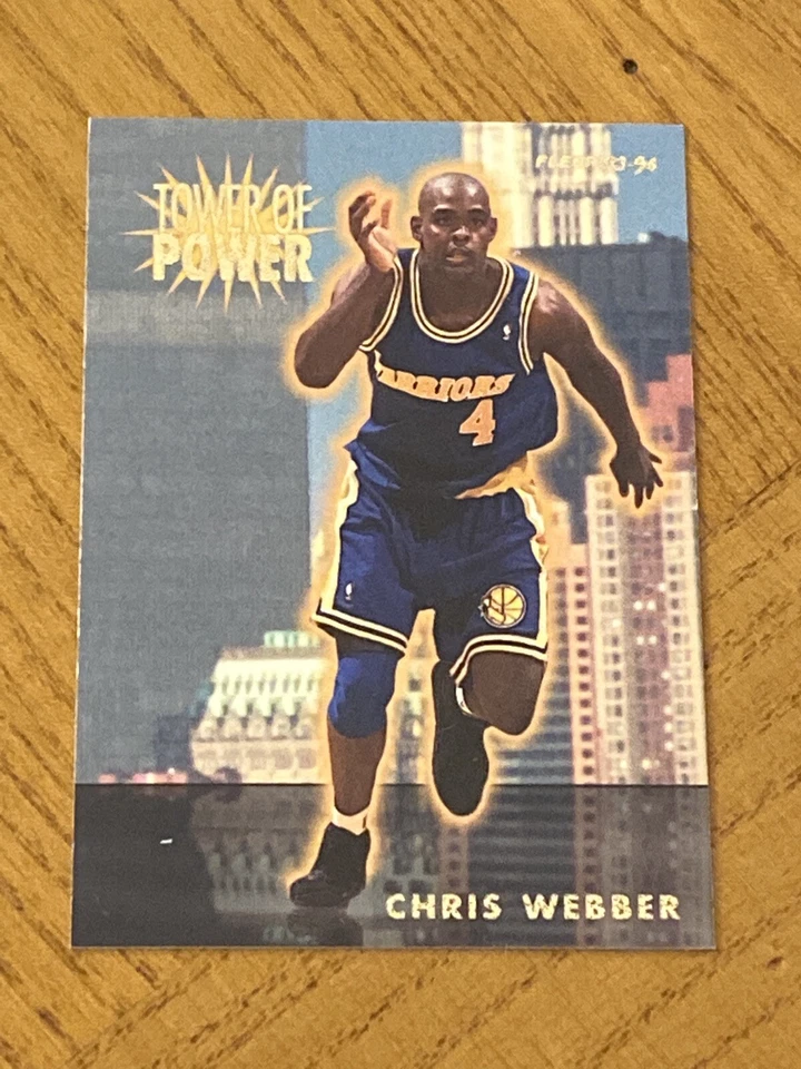 Vtg 1993-94 Fleer Tower Of Power #29 CHRIS WEBBER RC Warriors C NBA HOF NM/Mt SP - Image 1 of 2
