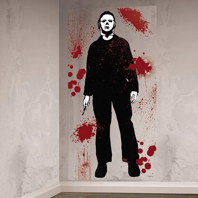 HALLOWEEN 2 Michael Myers Scene Setter Party BACKDROP bloody Horror Movie killer - Image 1 of 1