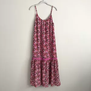 Anna Cate Lizzy Maxi Ruffle Dress Pink Size XS Confetti Print Lightweight - Picture 1 of 10