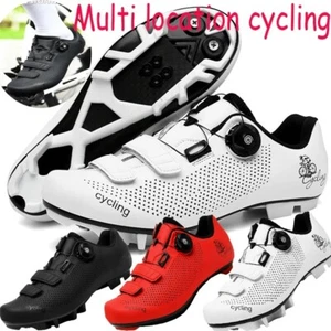 Cleat Non-slip Men's Mountain Bicycle Flats Shoes Road Cycling Speed Sneakers - Picture 1 of 35