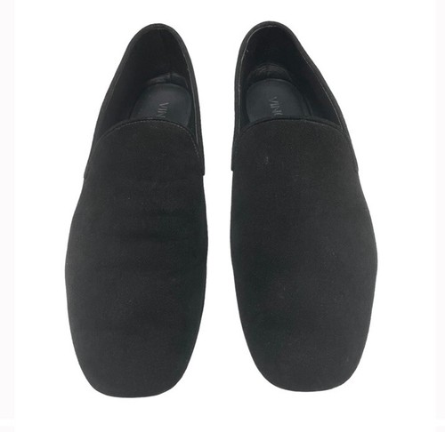 CLARKS Mocassini VINCE 7 5 neri Clark punta quadrata scamosciati abbigliamento da lavoro casual tacco comodo usati in ottime condizioni