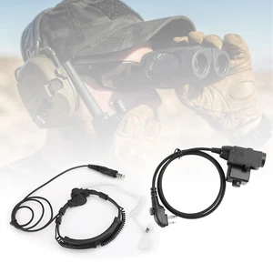 7.1mm Big Plug Tactical Throat Mic Headset per Hytera HYT TC-508 510 TC-518 H7 Y - Zdjęcie 1 z 16