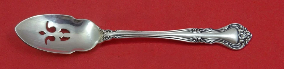 Amaryllis by Manchester Sterling Silver Olive Spoon Pierced 5 3/4" Custom Made - Image 1 of 1