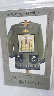 Be An Angel Sweatshirt Pattern Country Angel Flowers Fabric Sewing Applique  - Image 1 of 4