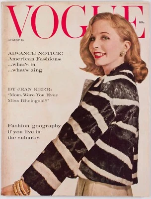 BROOKE HAYWARD Anne St Marie JANE FONDA Eames  VOGUE magazine August 1959  Horst - Image 1 of 2