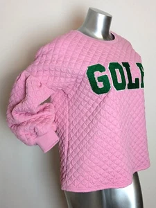 Usado en Excelente Condición Judith March SUDADERA Rosa/Verde GOLF Sudadera Mediana - Imagen 1 de 6