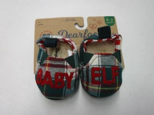 PANTOFOLE NATALIZIE A QUADRI BABY TAGLIA 0-3 MESI CAREFOAMS BABY ELF NUOVE #19618 - Foto 1 di 1