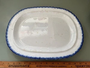 Leeds feather edge Pearlware platter c.1820 16” - Picture 1 of 3