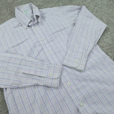 Brooks Brothers Dress Shirt Men's 15 - 32 Button Down Classic Fit Tattersall - Image 1 of 4