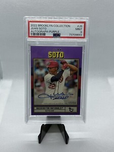 Juan Soto 2022 Topps Brooklyn Collection PURPLE Auto 02/10 PSA 9 AC-JS