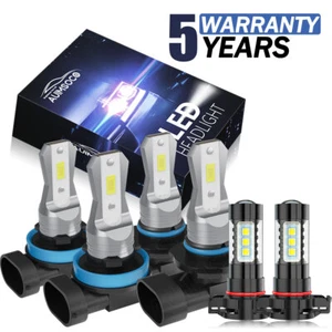 For Chevy Suburban 2007-2014 LED Headlights KIT Hi-Lo Lights Fog Lamp 360000LM - Picture 1 of 14