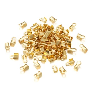 200 piezas Golden 304 Acero Inoxidable Plegable Engarce Extremos Puntas de cierre Abrazadera Final 8x4mm - Imagen 1 de 10