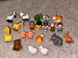 Fisher Price Little People Share & Care Safari Farm Animal And People Lot Of 20 - Bild 1 von 4