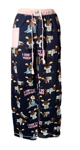 Pajama Pants LAZY ONES 100% Cotton Knit I Do Not Do Mornings Moose S Woman's - Picture 1 of 8