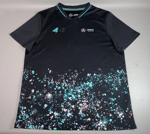 Mercedes-Benz AMG Petronas Mens Large T-Shirt F1 #44 Lewis Hamilton Jersey Shirt Cover