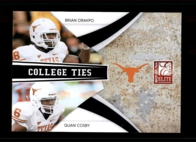 2009 Donruss Elite College Ties Combos Black #15 Brian Orakpo/Quan Cosby 21/199 - Image 1 of 2