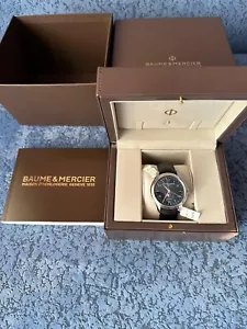 Baume & Mercier CLIFTON Blue/Leather Ø43 mm MOA10057. Brand New - Picture 1 of 5