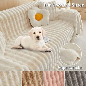 Plüsch Sofa Überwurf Sofabezug Winter Warme Sofahusse Bettdecke für 1-4 Sitzer - Bild 1 von 31