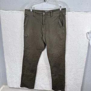 Pantalones al aire libre resistentes a la intemperie vintage de lona para hombre 36x34 de trabajo con cremallera - Imagen 1 de 16