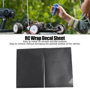 5PCS RC Wrap Sticker Carbon Fiber Style Decal Sheet Waterproof for Engine Hood - Picture 1 of 12