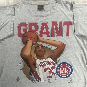 Vintage Nutmeg Grant Hill Detroit Pistons T-Shirt Men XL NBA Gray Made in USA - Picture 1 of 10