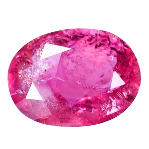 1.29Ct Lovely Oval 8.3X5.9 MM Intense Pink Mozambique Natural Pink Tourmaline - Picture 1 of 5