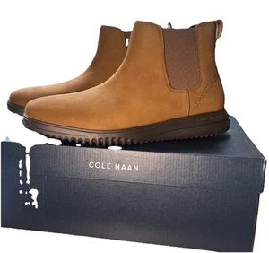 Cole Haan Grand+ Plus Chelsea Herren 11 Holz/Java Nubukleder Stiefel C38789 - Bild 1 von 5