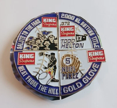 2001 Colorado Rockies King Soopers Complete 4 Lapel/Hat Pins - Image 1 of 4