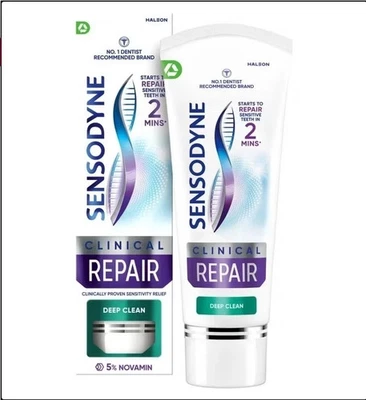 Sensodyne Clinical Repair Deep Clean Toothpaste 75ml - Image 1 of 3