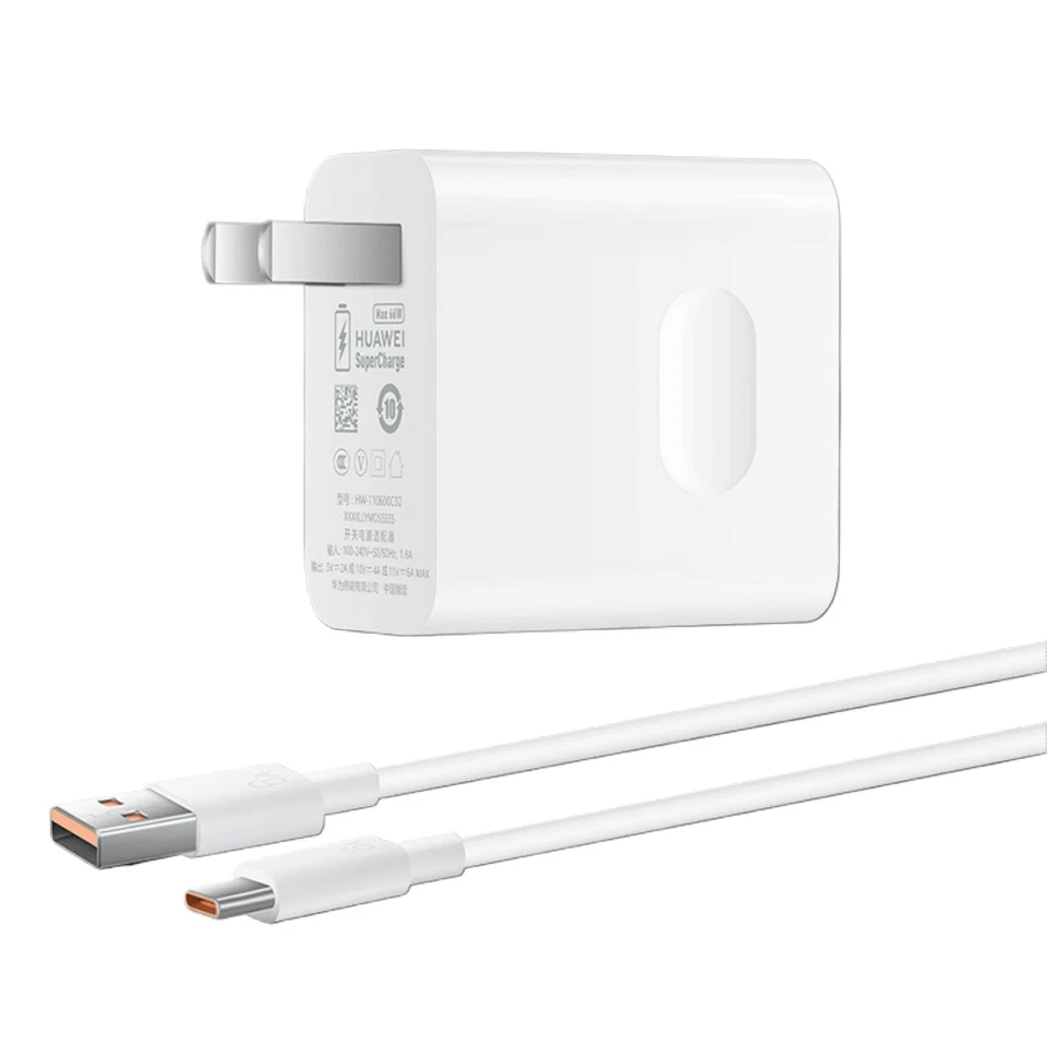 Cargador súper rápido original Huawei 66W Max y cable USB-C de 6A para teléfono universal  Foto 1 de 4